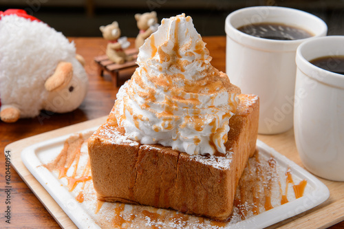 korea cafe honeybread and coffee