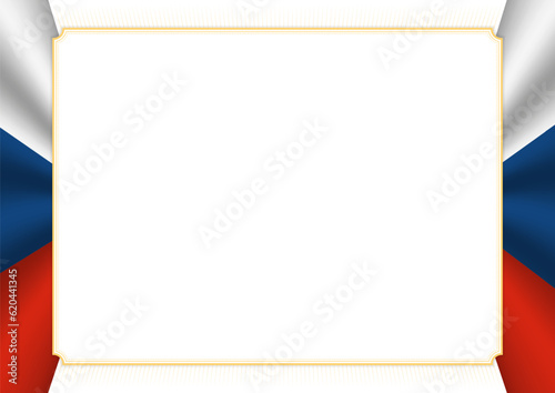  frame and border with Czech Republic flag