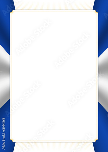 Vertical frame and border with El Salvador flag