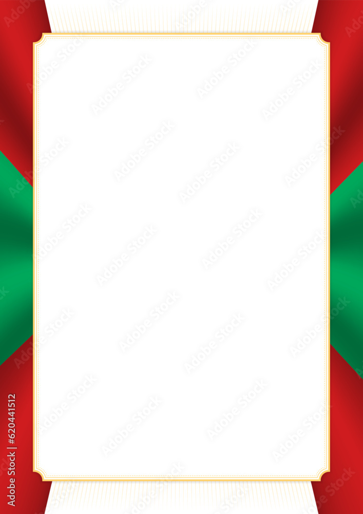 Fototapeta premium Vertical frame and border with Mauritania flag