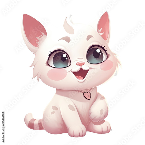 cute cat with big eyes AI generative