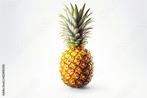 Pineapple isolated on white background.  ai generated 