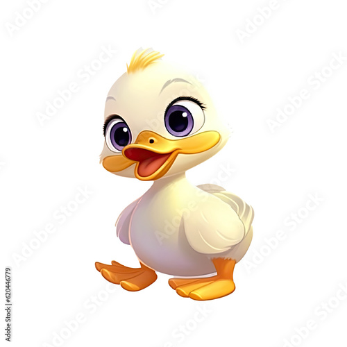 cute duck with big eyes and lips AI generative