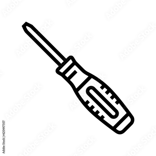 Screwdriver repair icon symbol vector image. Illustration of the fix toolkit repair equipment design image