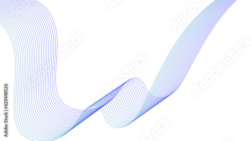 Abstract colorful blue wave lines and technology background. Futuristic technology and sound wave lines background. Technology, data science, geometric border pattern. Isolated on white background. © Song Long