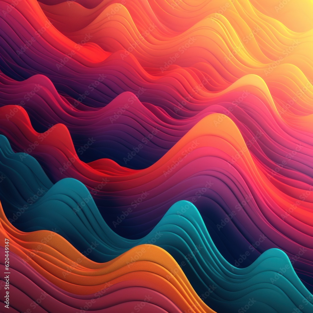 Visualization of sound waves. Abstract futuristic background with colorful glowing neon moving high speed wave lines and bokeh lights. Data transfer concept. Fantastic wallpaper. Generative AI Visualization of sound waves. Abstract futuristic background with colorful glowing neon moving high speed wave lines and bokeh lights. Data transfer concept. Fantastic wallpaper. Generative AI