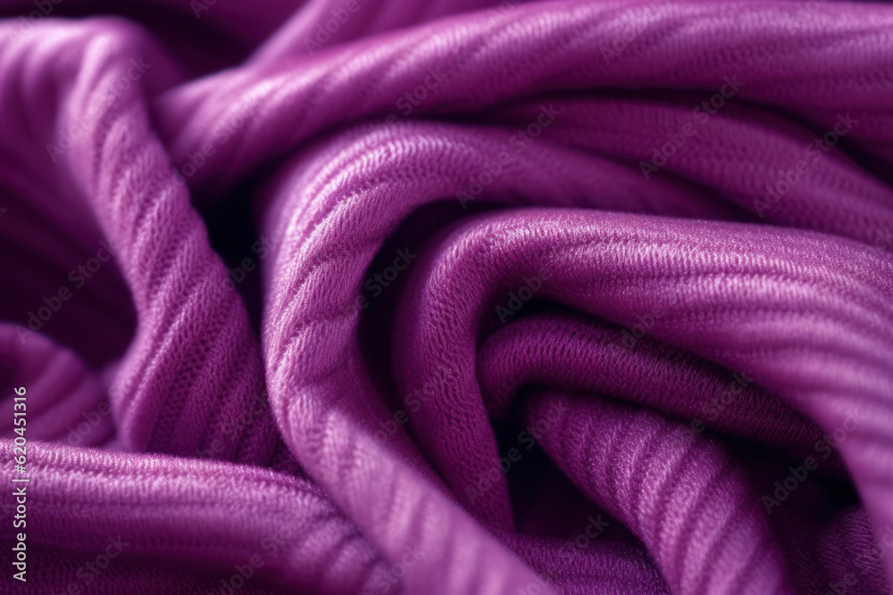 Macro shot of a fabric with intricate weaves, folds, or patterns, showcasing its rich texture and visual appeal. Generative AI. Macro shot of a fabric with intricate weaves, folds, or patterns, showcasing its rich texture and visual appeal. Generative AI.