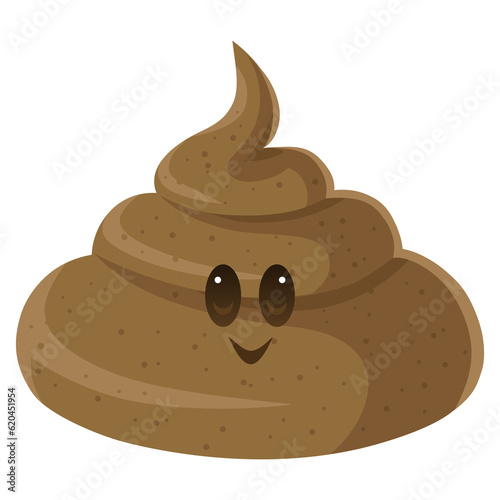 Poop Smile Smiley Cartoon Character Design Illustration