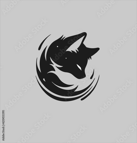 Cat animal logo icon vector, cute cat head illustration design