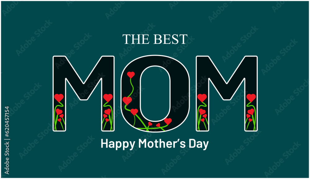 Happy Mother's Day Calligraphy Background. Design for flyer, card, and invitation.