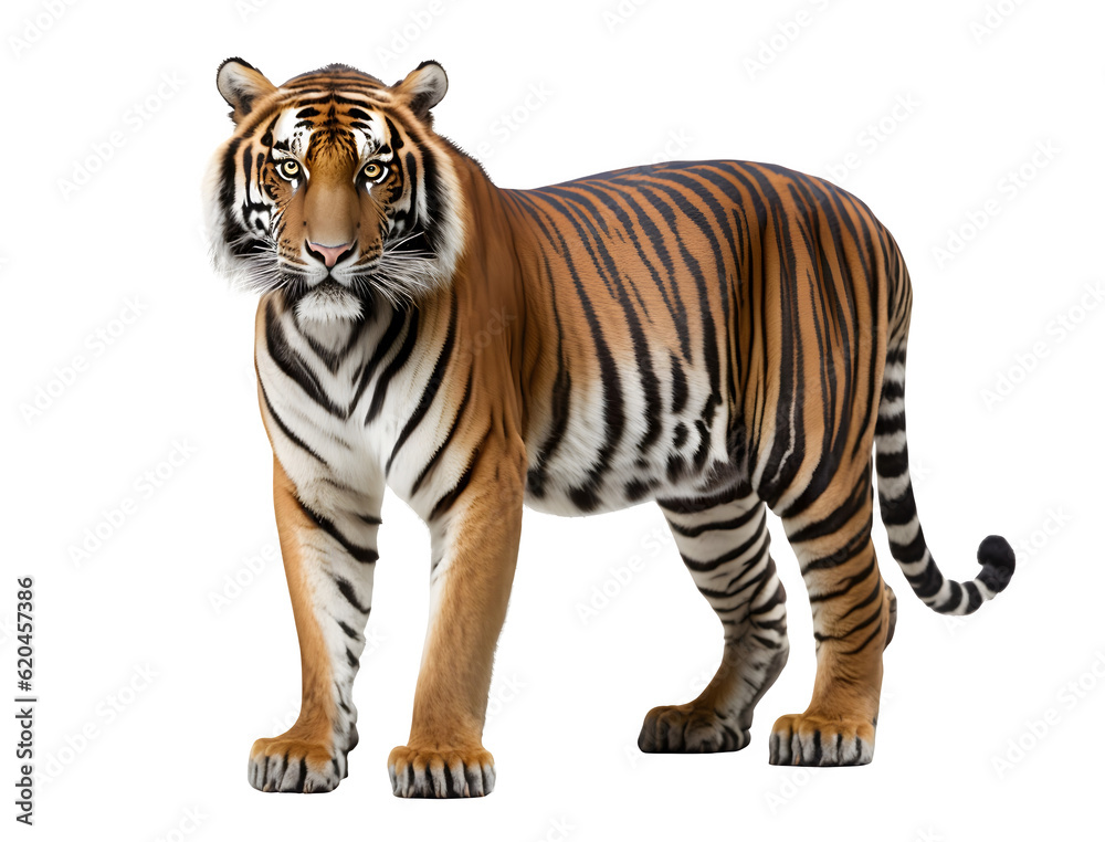 Obraz premium tiger isolated on white background