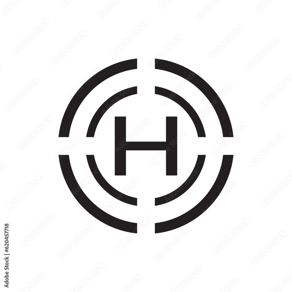 Helipad icon logo vector illustration design template. Helipad icon logo vector illustration design template.