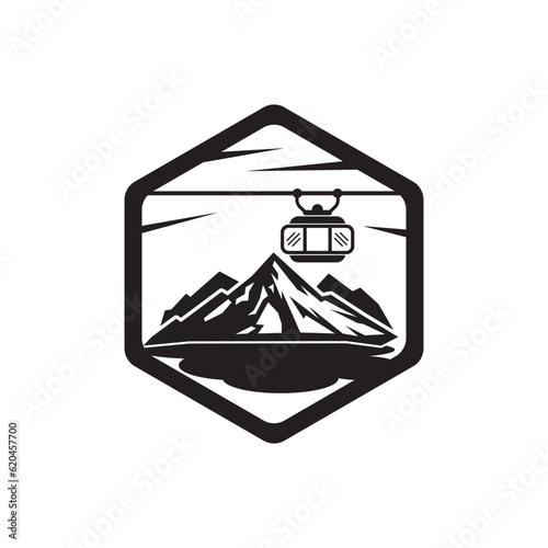 Cable car icon vector illustration template design.