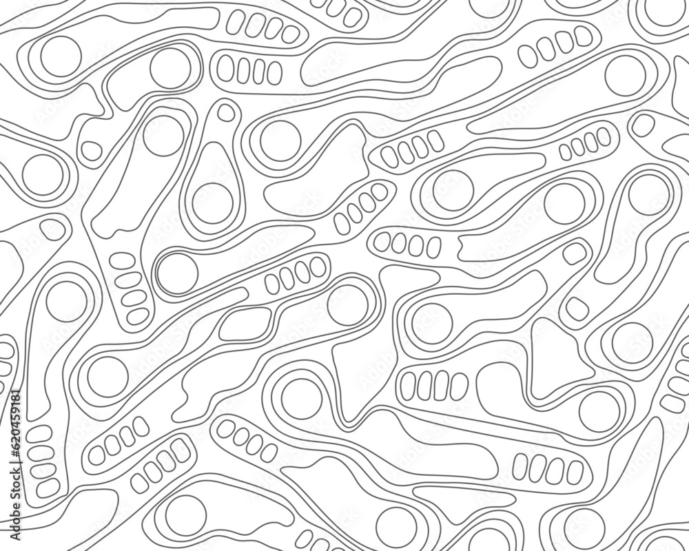 Fototapeta premium Golf course layout seamless pattern. Top view of vector map outline blueprint.