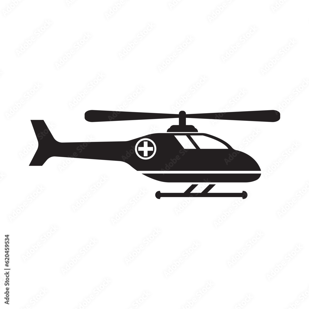 Helicopter icon logo vector illustration template design.