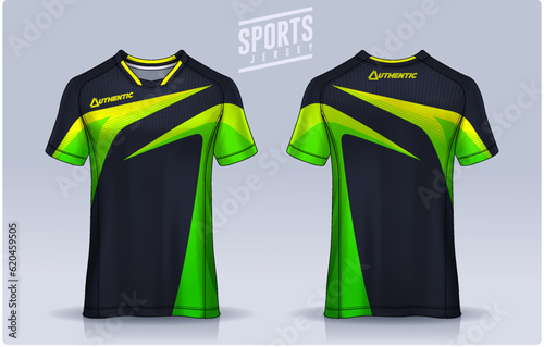 t-shirt sport design template, Soccer jersey mockup for football club. uniform front and back view.