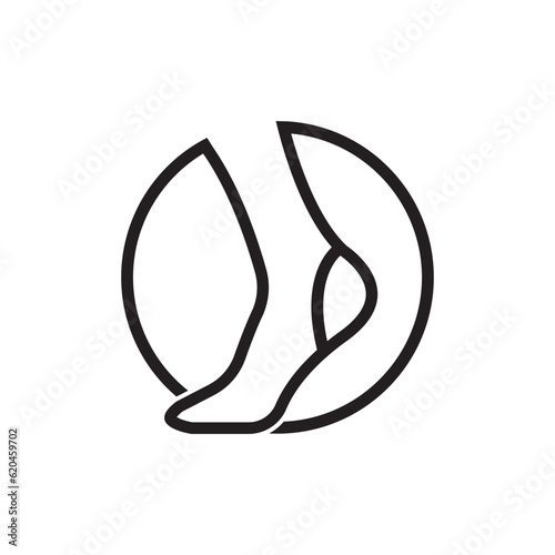 Sock icon logo vector illustration design template.
