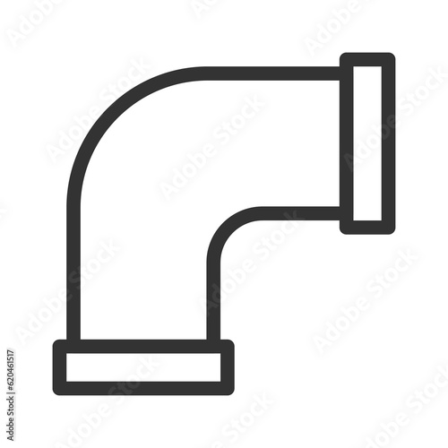 Plumbing pipe hardward icon. Construction connection technical pressure plumbing systems. Bathroom sanitary ware.