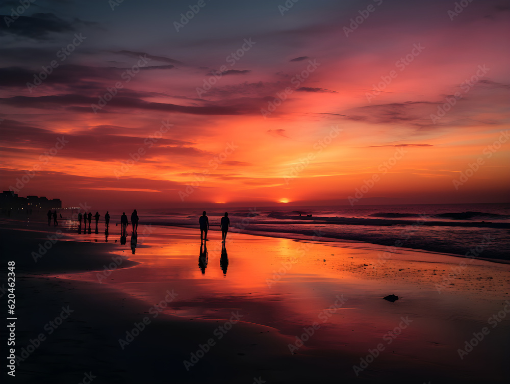 sunset on the beach sunset on the beach