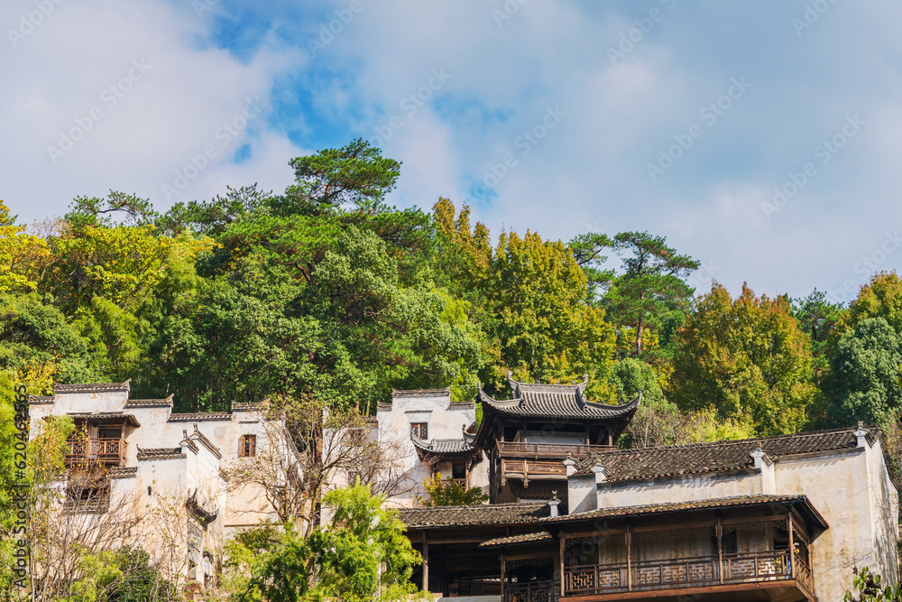 Partial close-up of ancient buildings in ancient villages in Anhui Province, China Partial close-up of ancient buildings in ancient villages in Anhui Province, China