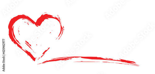 The stylized red heart symbol.