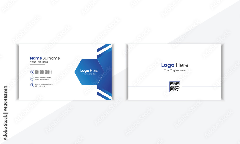 Modern And Clean Business Card Design Template With Abstract Shape And Colorful Background Modern And Clean Business Card Design Template With Abstract Shape And Colorful Background