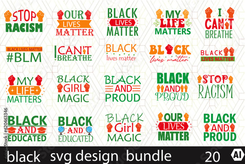 black svg design bundle