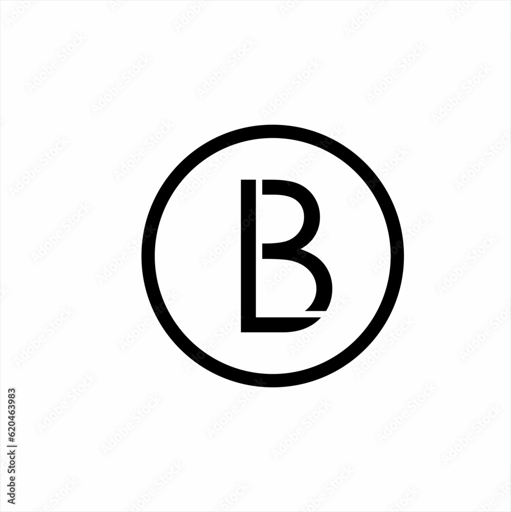 Simple B L letter logo design in circle. Simple B L letter logo design in circle.