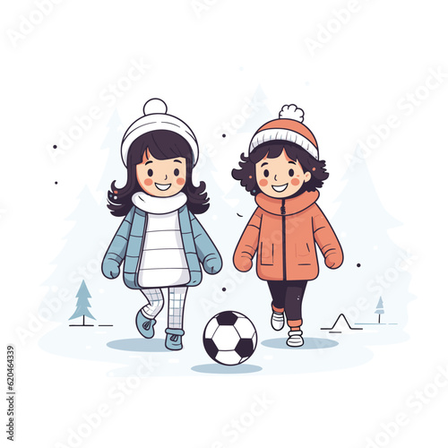children playing soccer