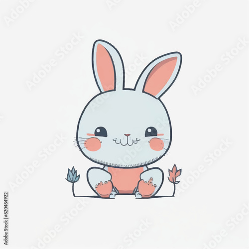 cute rabbit cartoon vector design © Jacky