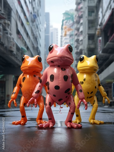 inflatable Poison dart frog -- Generative AI	
