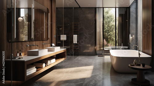 bathroom interior with shower