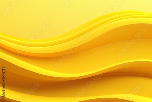 Layered Yellow Waves - Abstract Generative AI Background with Curves. Generative AI