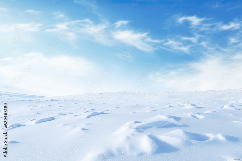 Snow Background. Winter Wonderland Texture with Fresh Snow and Ice Patterns on White Field. Perfect Christmas Wallpaper: Generative AI