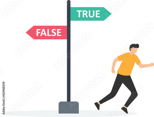 Ture and false, Business transparency, operations, transactions, Sincere With Business, Future Information, Honest With Life
