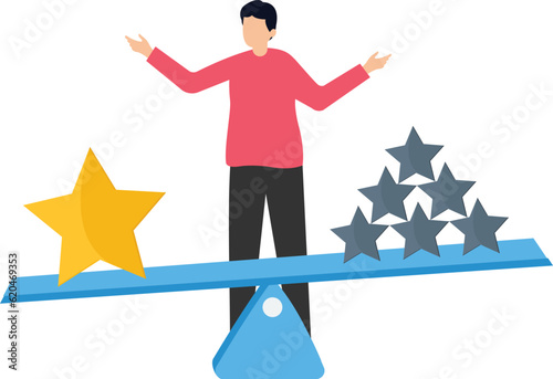 Quality vs quantity, Manage work, Working attitude, Result concept, Smart businessman, Business value

