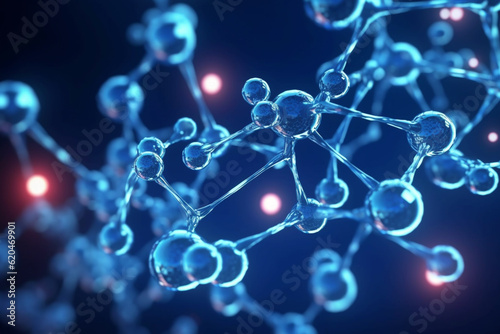 Scientific molecule background. Created with generative Ai technology.