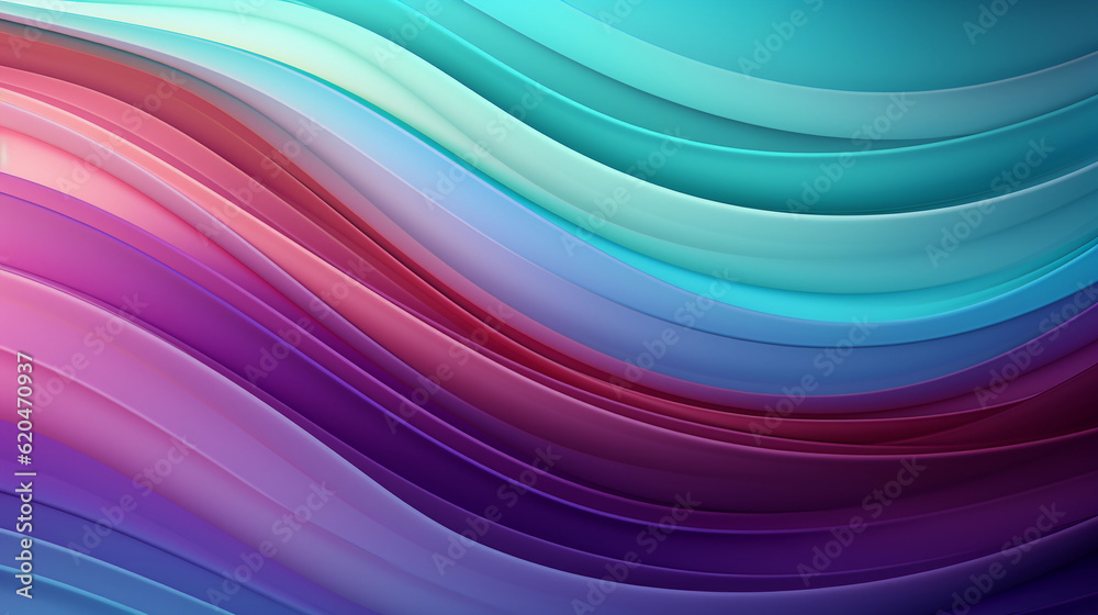 Bright Colorful Stripes. Mint Lilac waves background. Generative Ai Bright Colorful Stripes. Mint Lilac waves background. Generative Ai