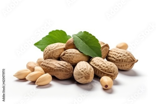 Dried peanut, Monkey nut, Groundnut in shell, Isolated on white background