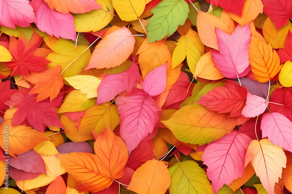colorful leaves by AI