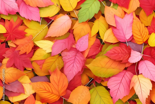 colorful leaves by AI