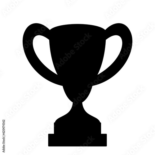 Champion trophy Silhouette in black color