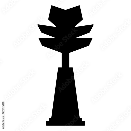 Champion trophy Silhouette in black color