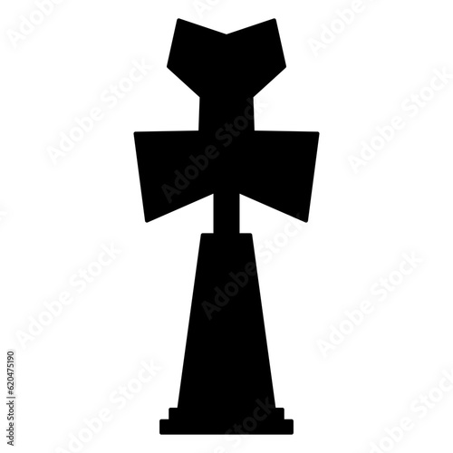 Champion trophy Silhouette in black color