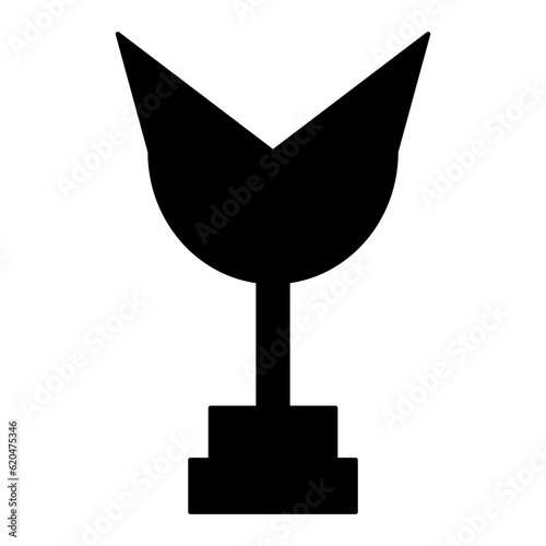 Champion trophy Silhouette in black color