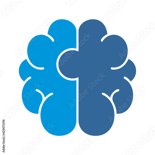 Brain puzzle with two tone color vector icon isolated on transparent background. brain, intelligent, innovative, strategy, organ, psychology, mind, mental, think, anatomy, brainstorm, imagination