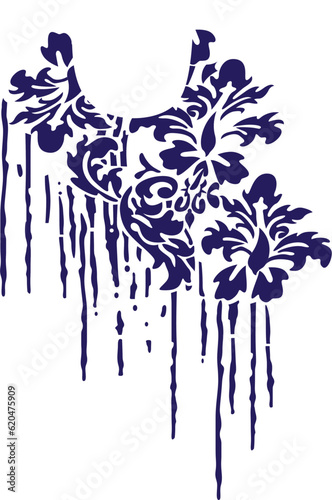 print pattern made of flowers