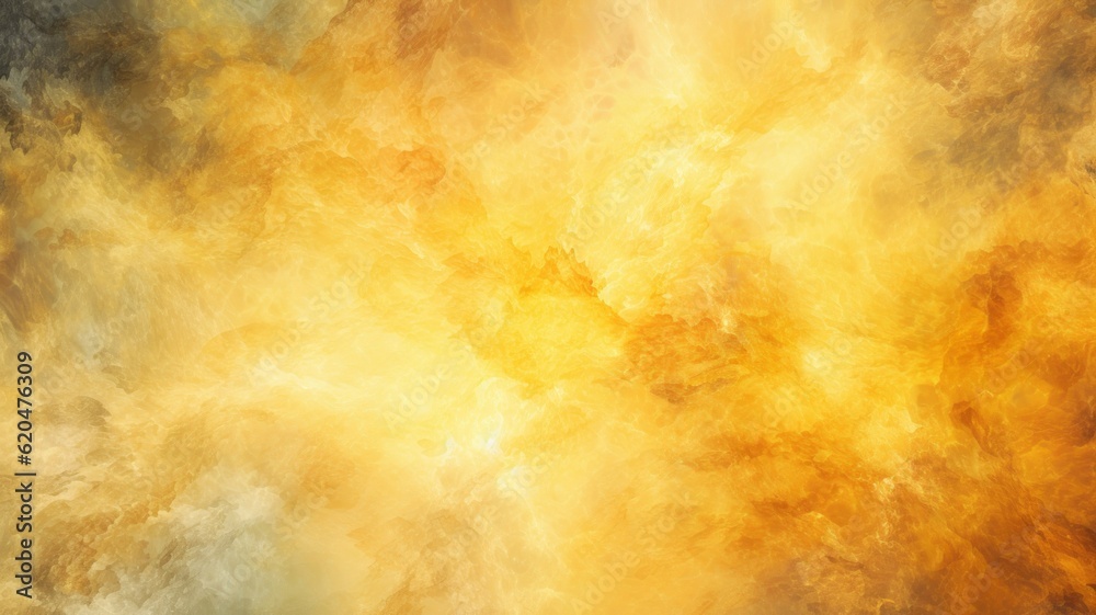 Obraz premium Yellow Abstract Galaxy Background Texture. Generative AI illustration.