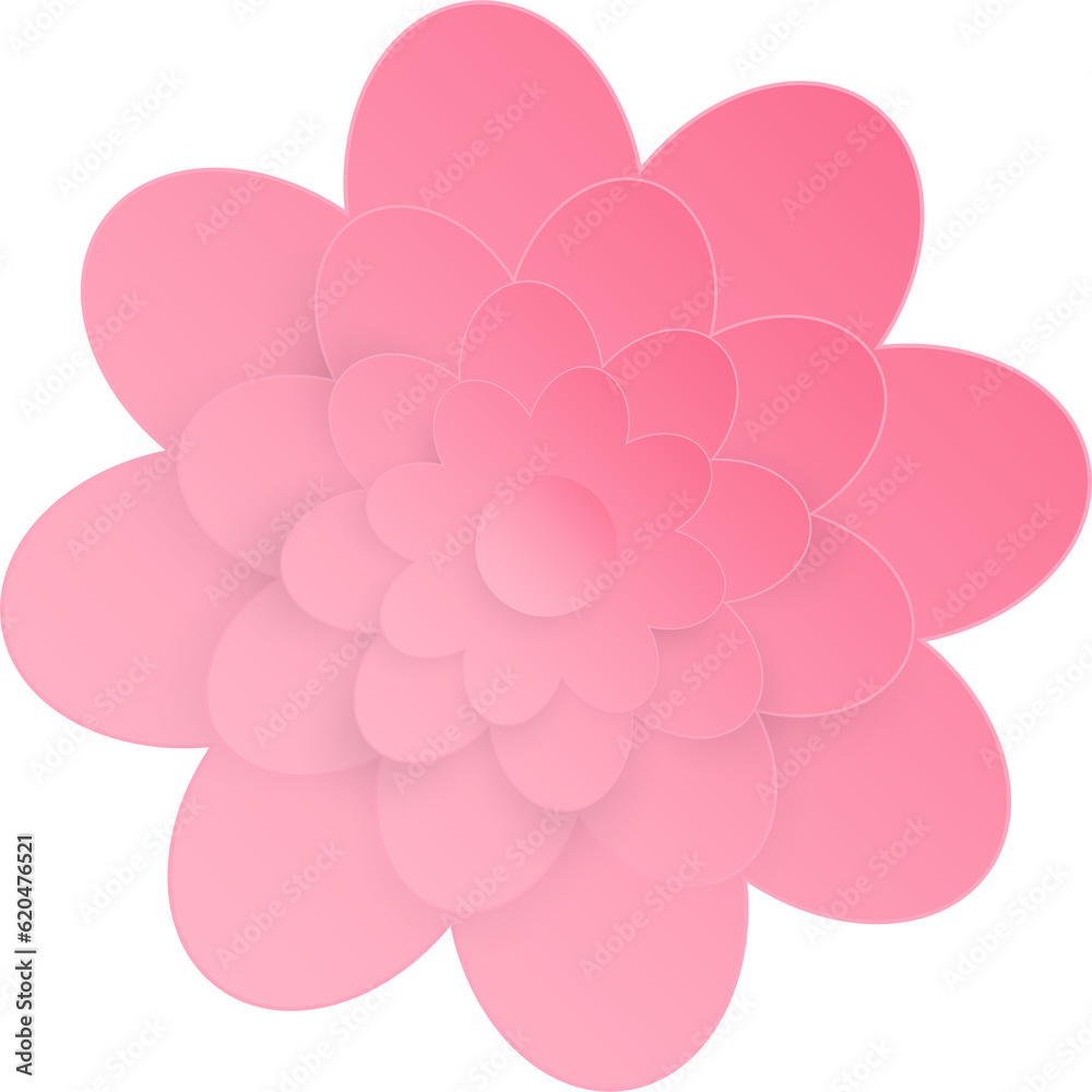 Flower, Element of floral paper cut. Paper cut of flower shape and spring symbol. Flower, Element of floral paper cut. Paper cut of flower shape and spring symbol.