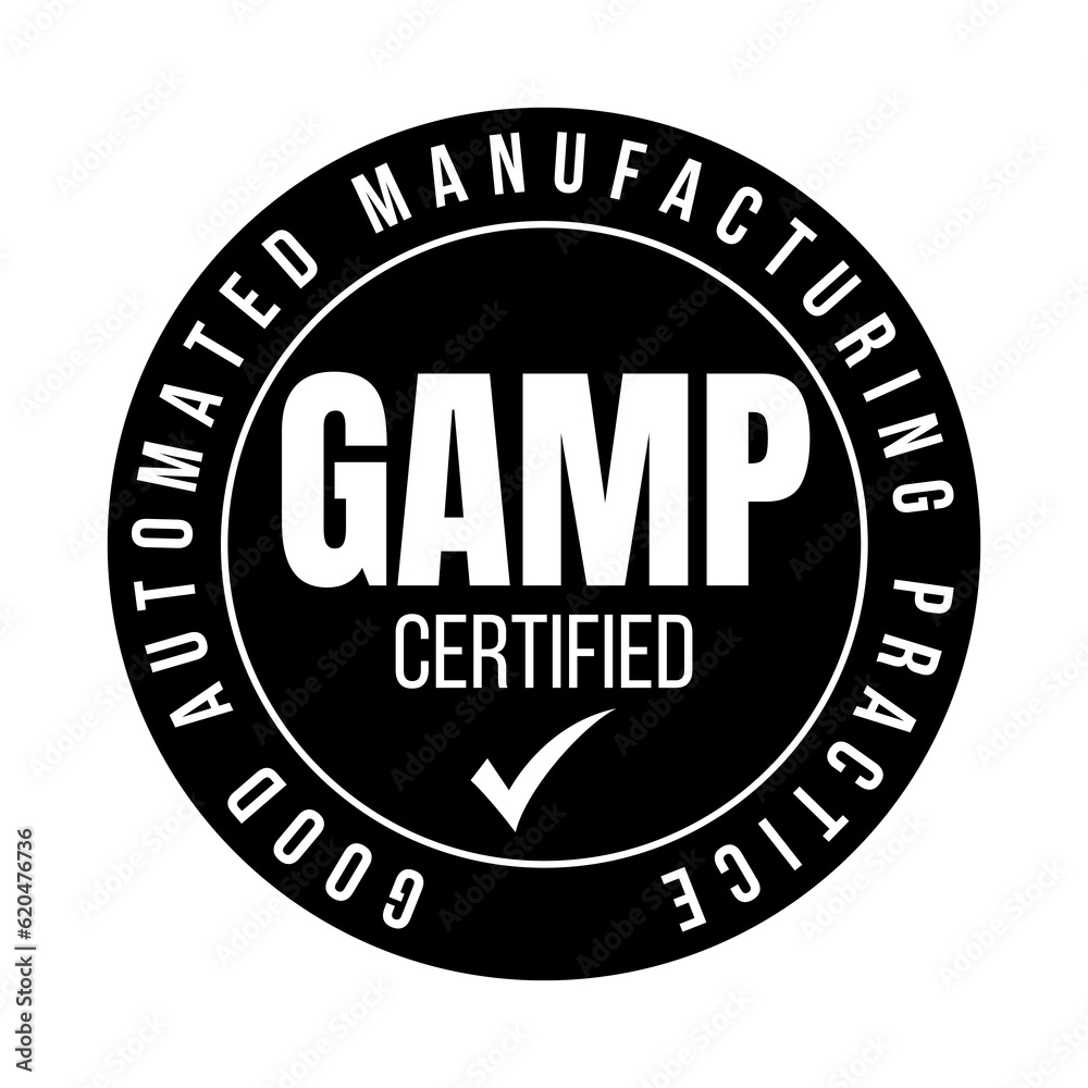 GAMP good automated manufacturing practice certified symbol icon GAMP good automated manufacturing practice certified symbol icon
